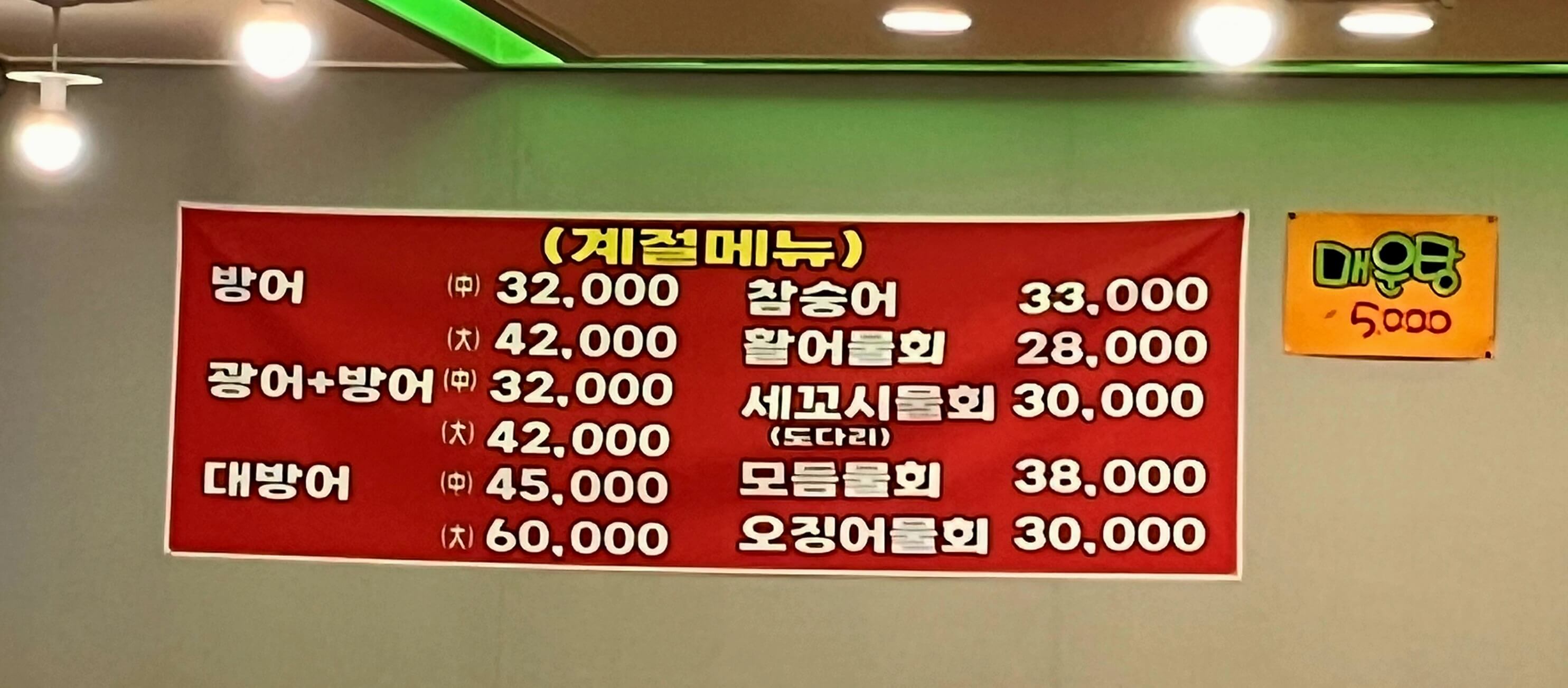 속초항회속초물회