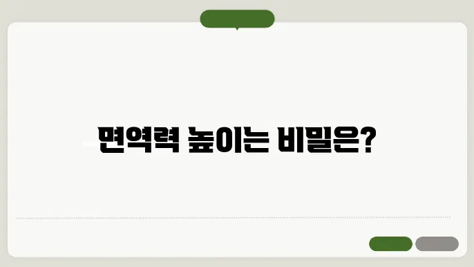 면역력에 좋은 음식10