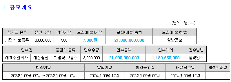 아이언디바이스 공모 개요