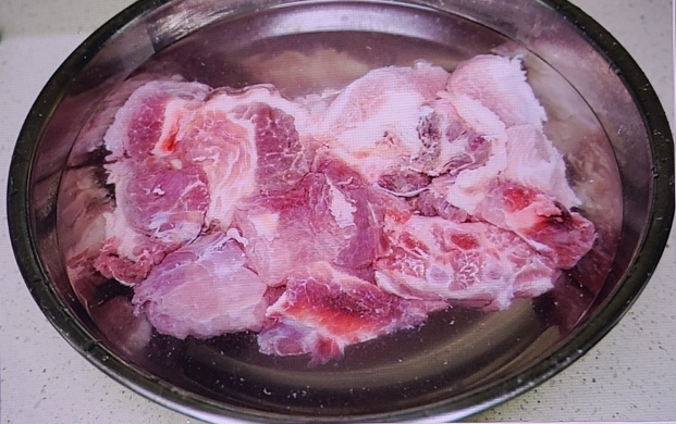 돼지갈비 핏물 뺀 후