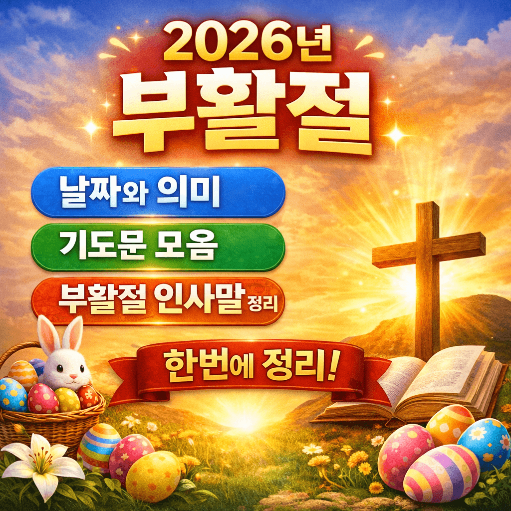 2026년 부활절 날짜와 의미, 기도문 및 부활절 인사말 정리