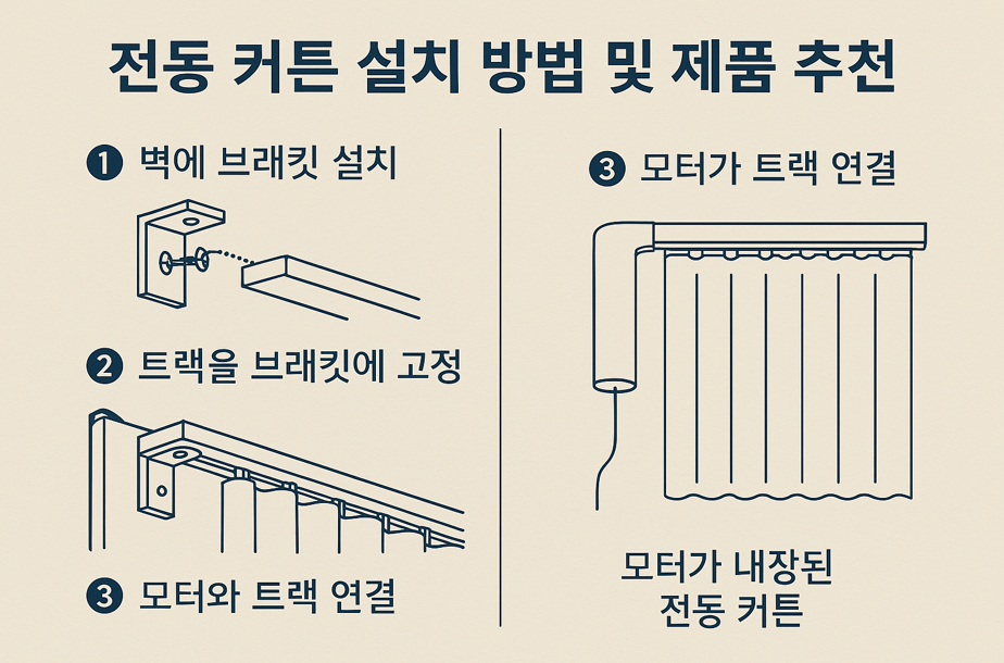 전동 커튼 설치 방법 및 제품 추천