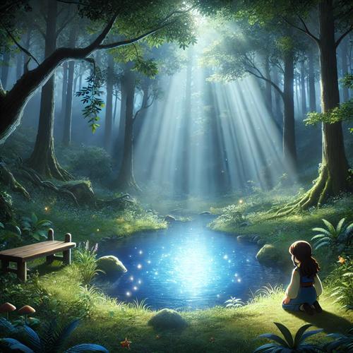 신비한 연못 전설을 듣다