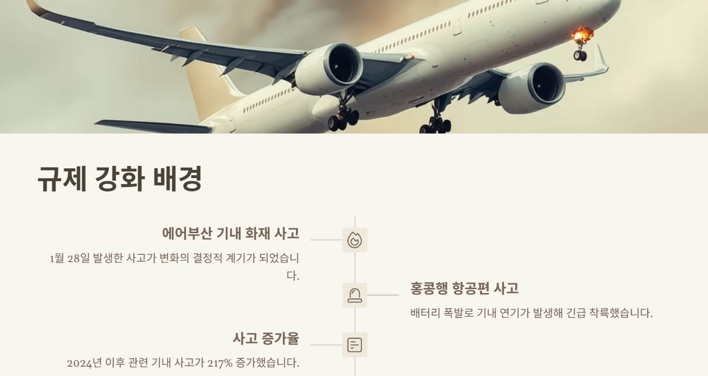 비행기 보조배터리 규정