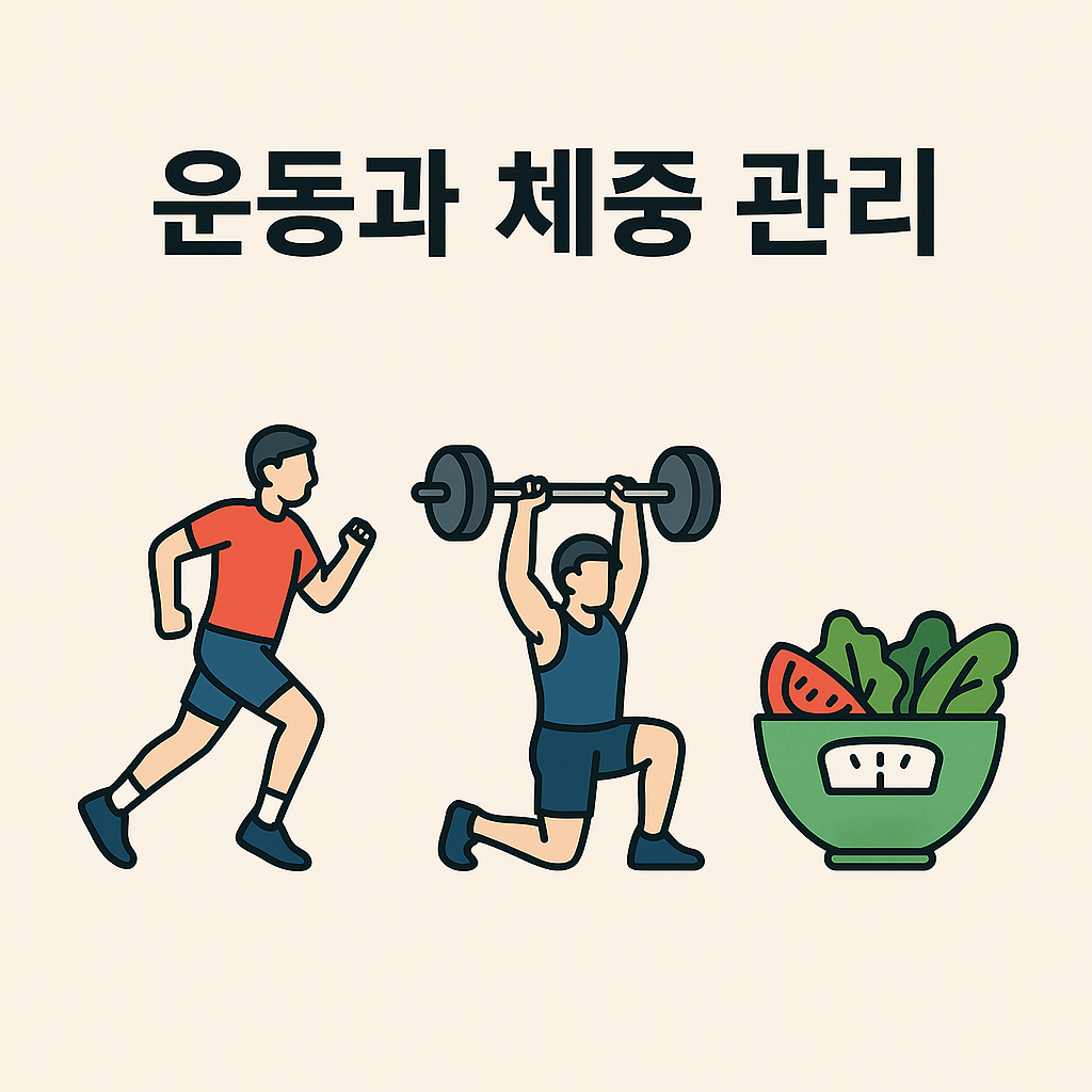 운동과 체중 관리 관련 사진