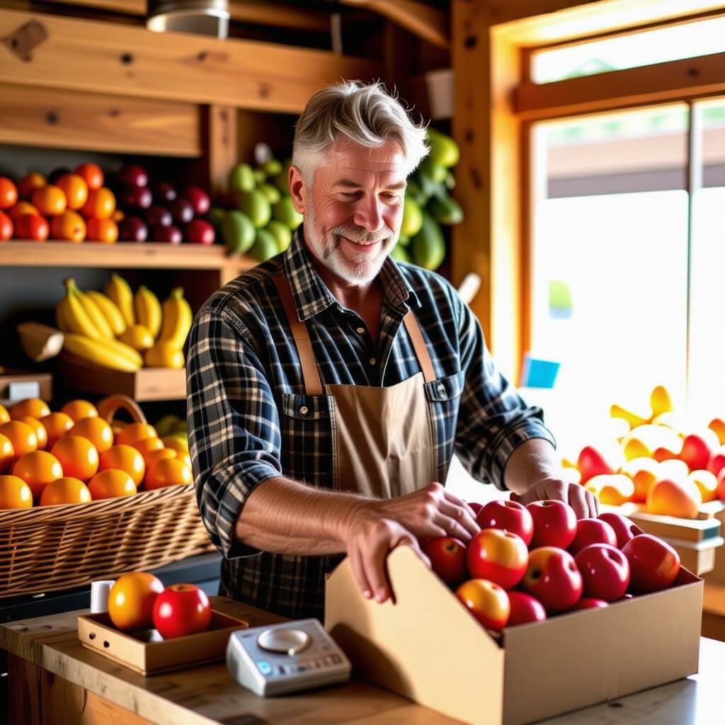 과일가게-상인-상품포장