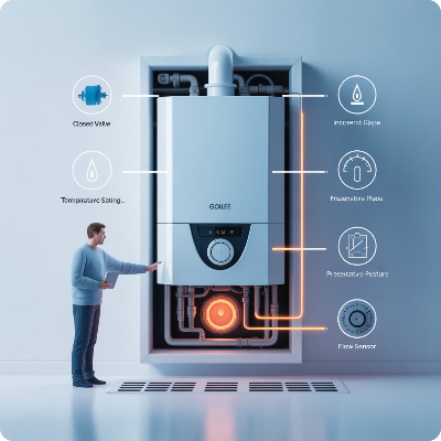 보일러 온수가 나오지 않을때 원인과 간단한 자가 조치방법 이미지