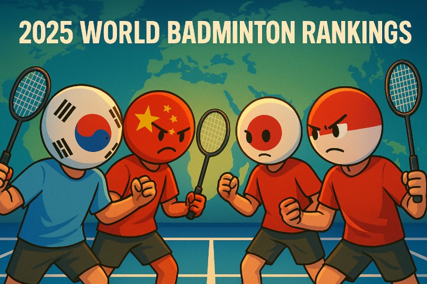 배드민턴 국가별 캐릭터 사진
