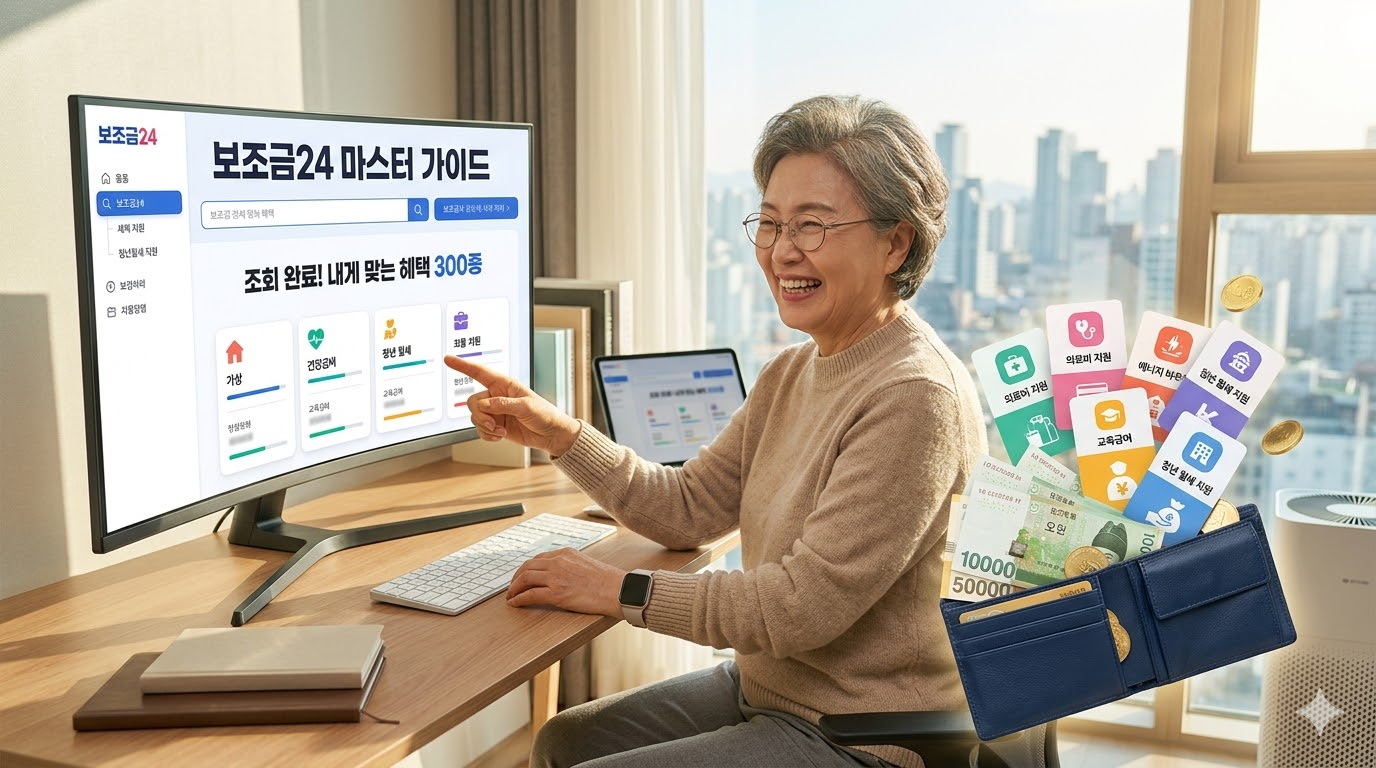 [보조금24 마스터 가이드] 클릭 한 번으로 내게 맞는 정부 지원금 300종 조회&middot;신청하기