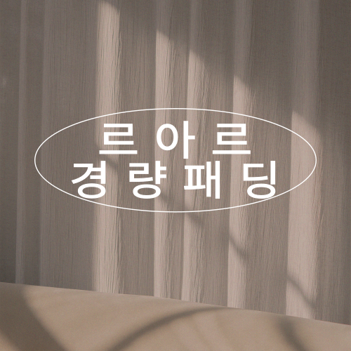 르아르 경량패딩 감성, 미니멀하고 가벼운 겨울 아우터 완벽 가이드