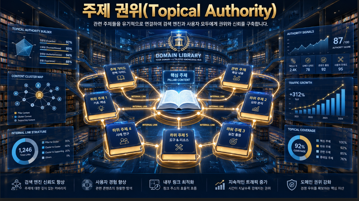 토픽 클러스터 구조를 통한 도메인 주제 권위 확보 전략