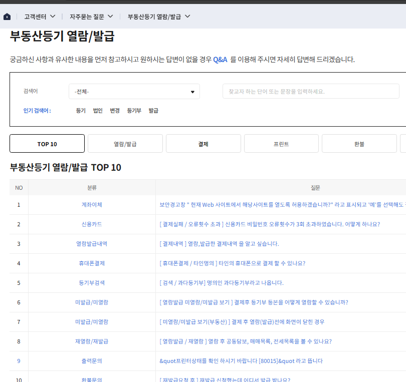 대법원 인터넷등기소 등기열람 발급 방법 소개