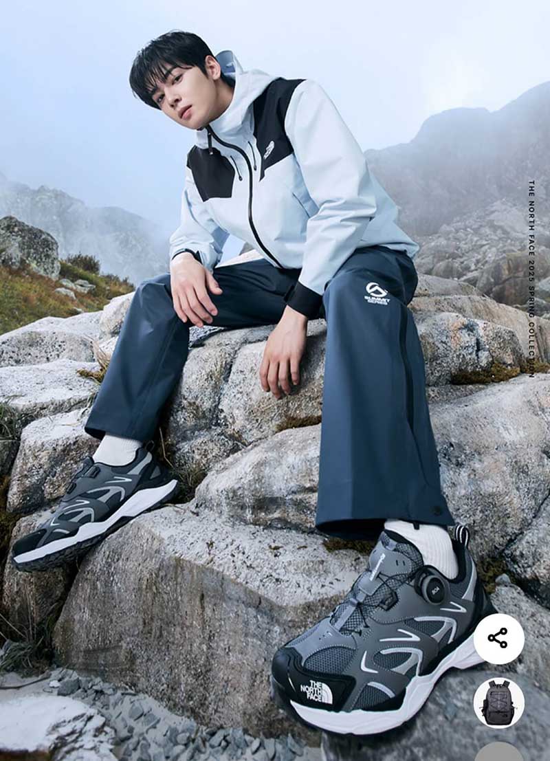 노스페이스 바람막이 차은우