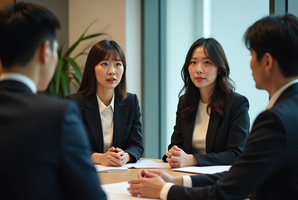 청년들의 취업준비_면접 준비 이미지