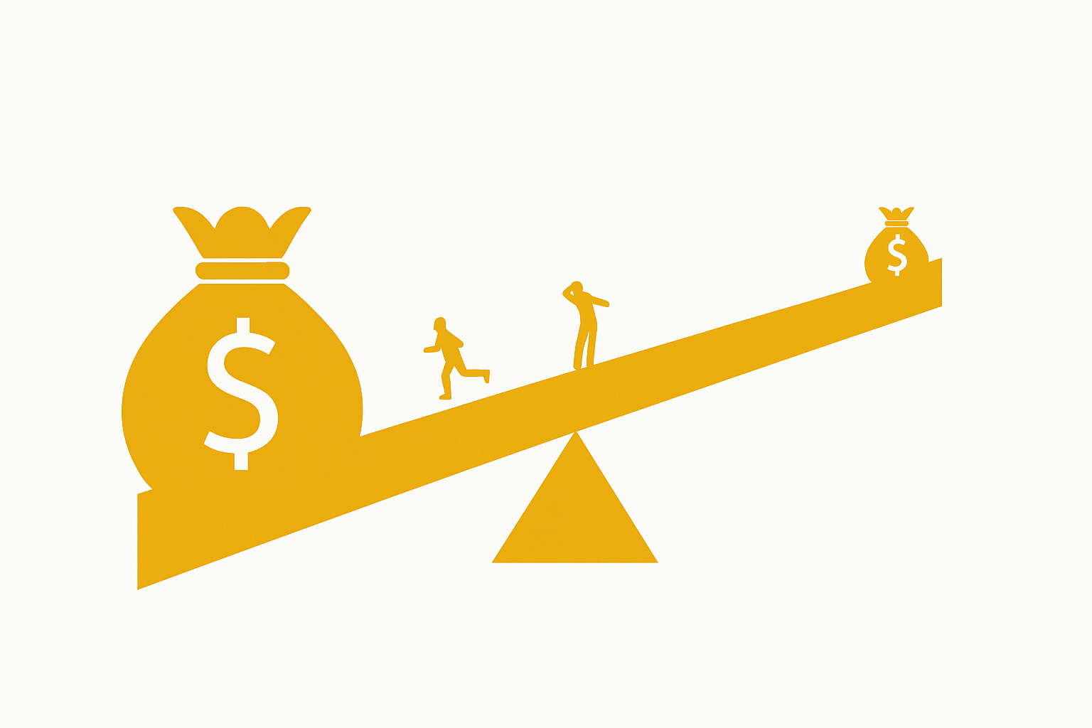 저소득과 고소득 표현 이미지