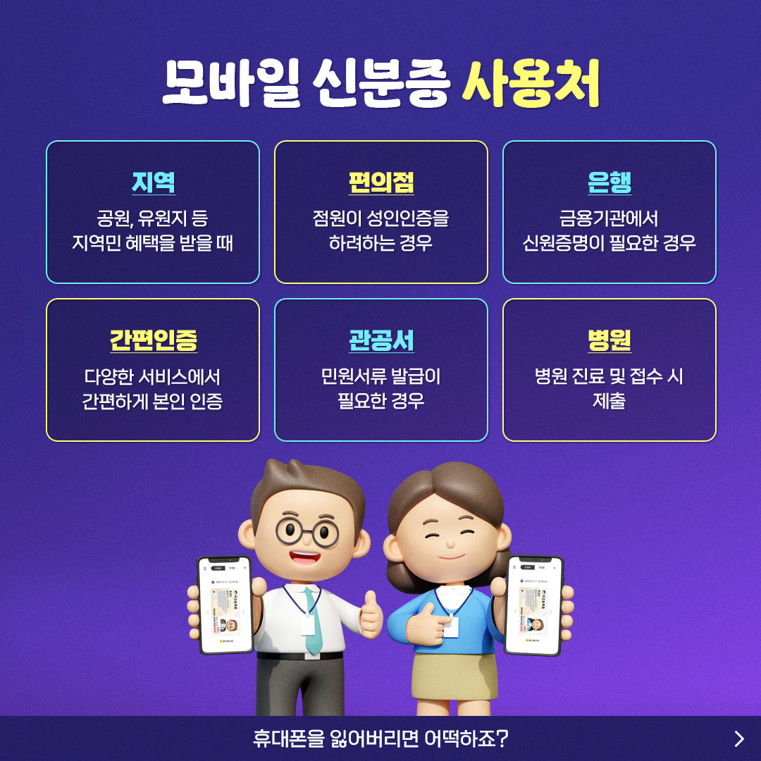 모바일 주민등록증 사용처