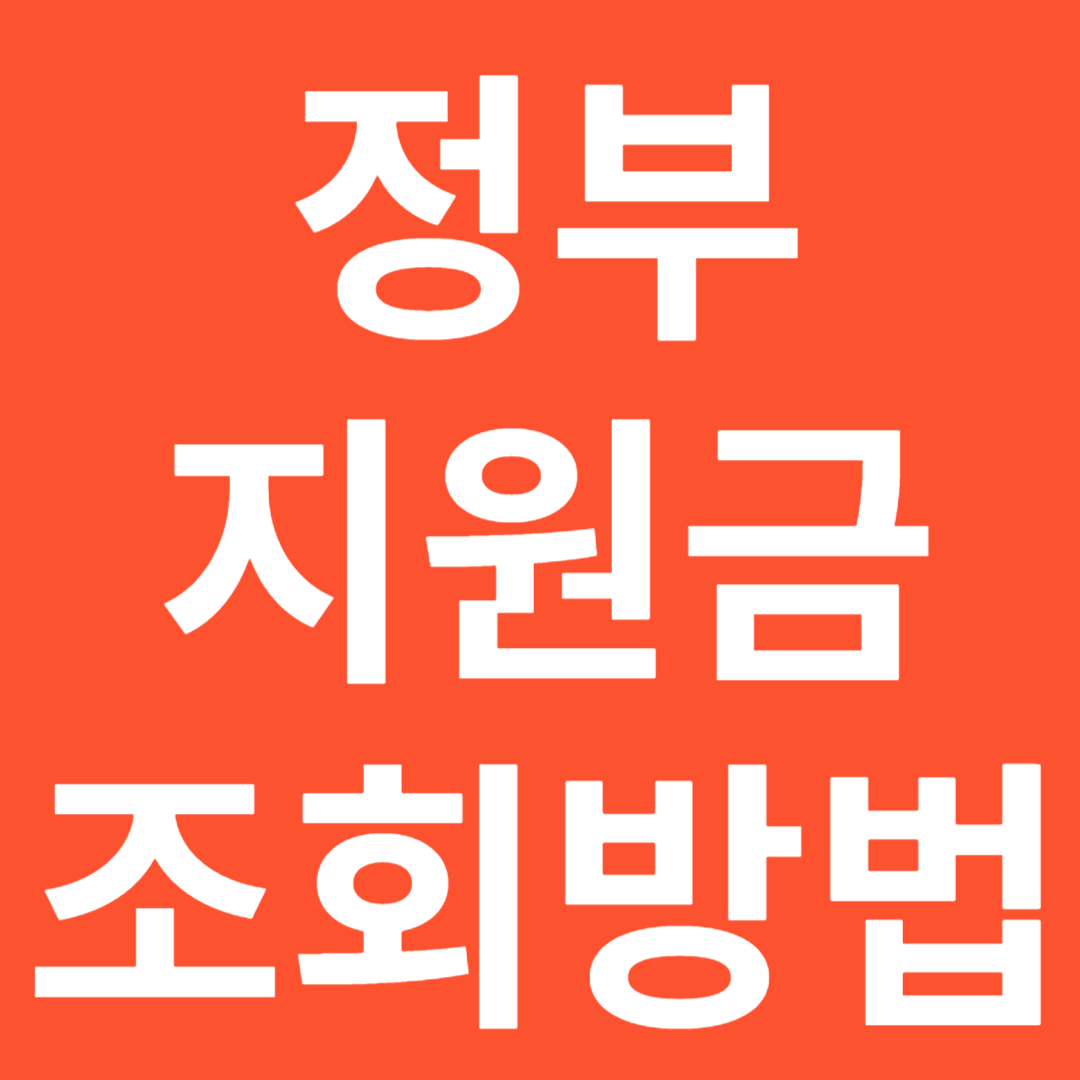 정부 지원금 조회방법