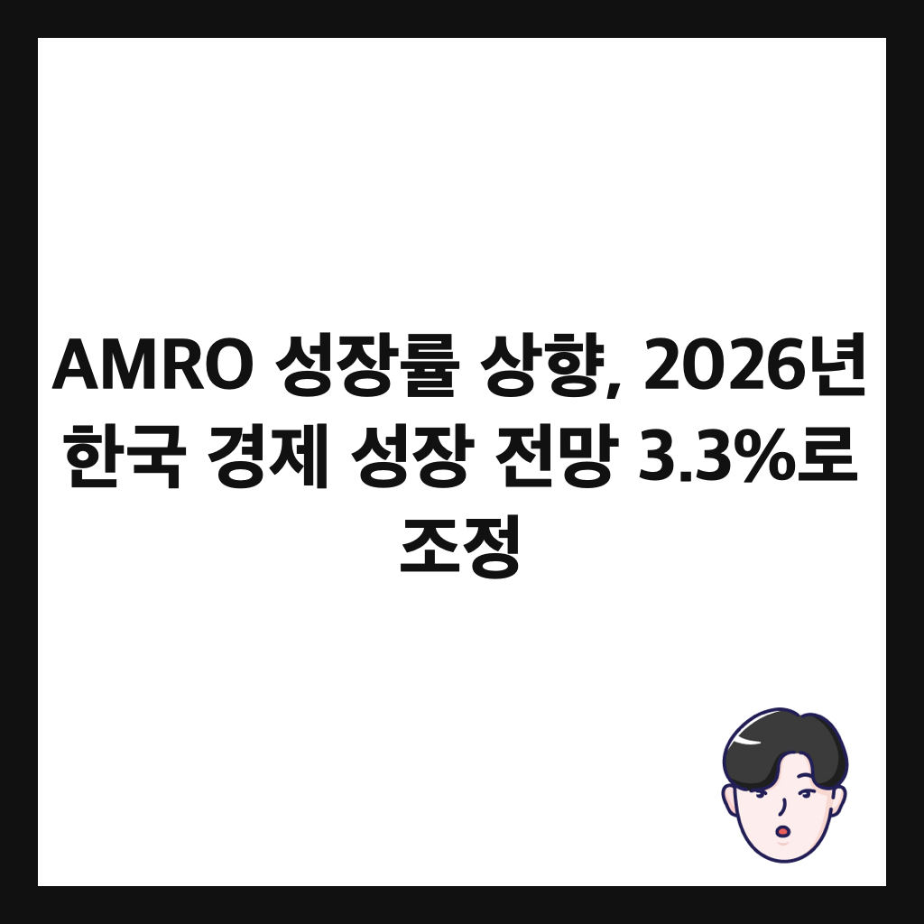 AMRO 성장률 상향, 2026년 한국 경제 성장 전망 3.3%로 조정 썸네일