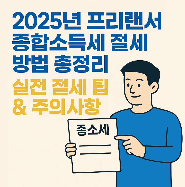 2025년 프리랜서 종합소득세 절세 방법 총정리