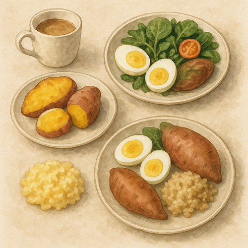 하루식단-고구마-계란