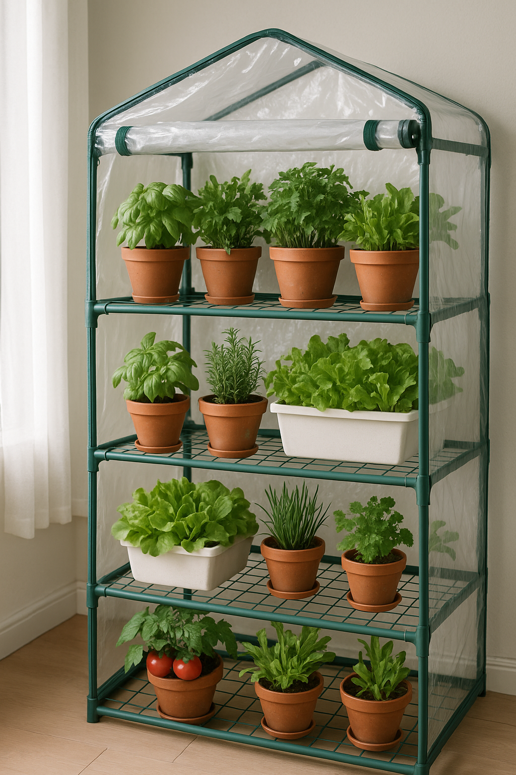 미니 온실을 활용한 실내 농업