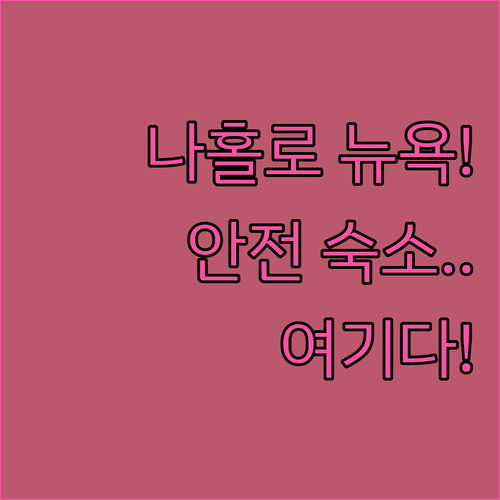 혼자 가도 안전한 뉴욕 숙소 추천 및..