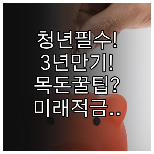 청년미래적금 3년 만기로 목돈 만들기..