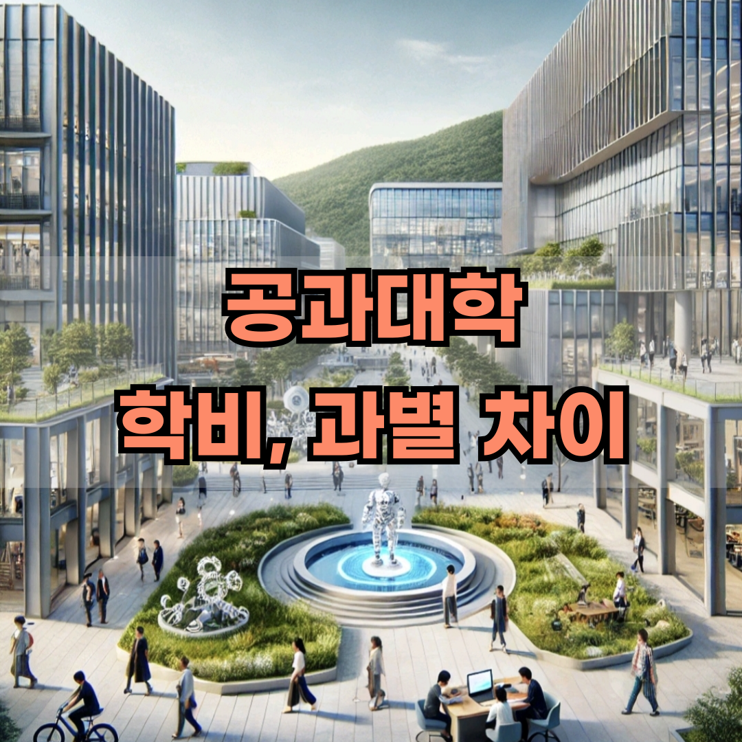 한국광과대학 학비, 과별 차이
