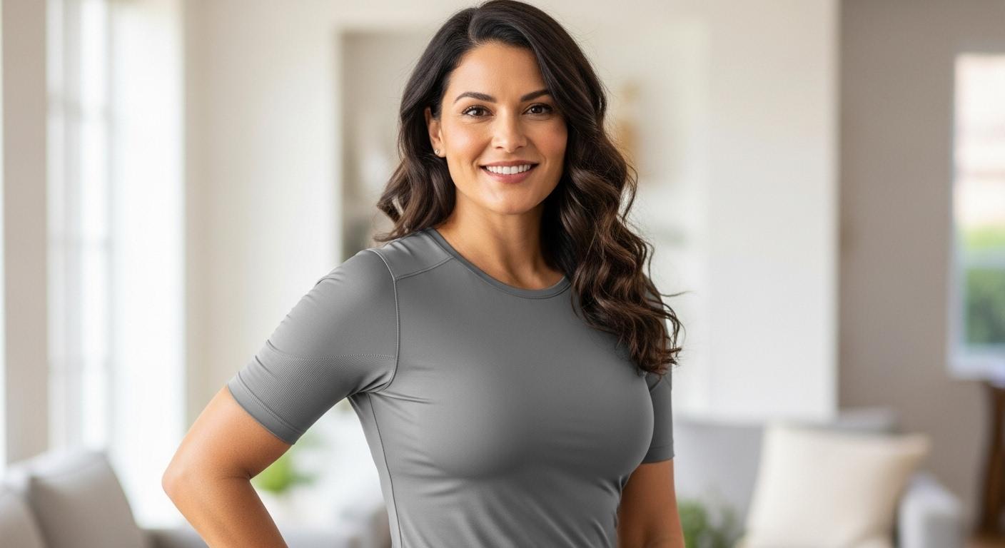 팔뚝살 보정 티셔츠