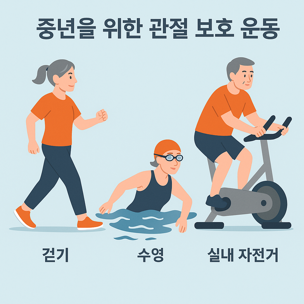 중년을 위한 관절 보호 운동법, 무릎·어깨 관리 요령과 실천 가능한 저충격 루틴