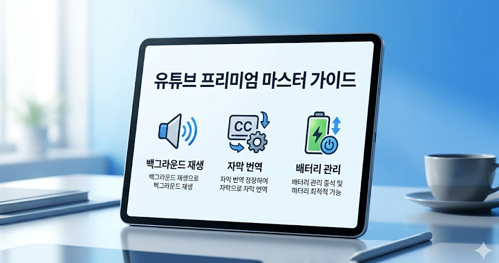 유튜브 프리미엄 백그라운드 재생 설정과 자막 번역 활용 완벽 가이드