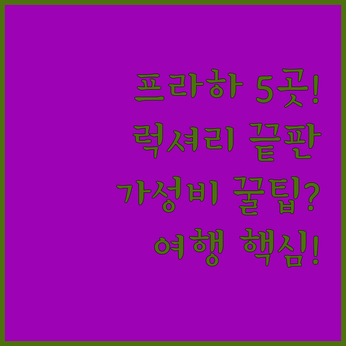 프라하 호텔 5곳 럭셔리 끝판왕부터 ..