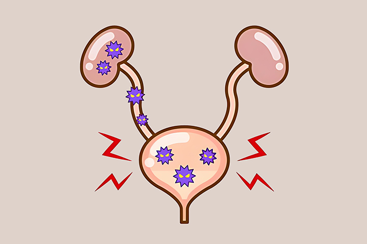 방광에-세균이-침투하는-모습