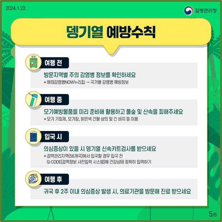 뎅기열 증상 및 위험성