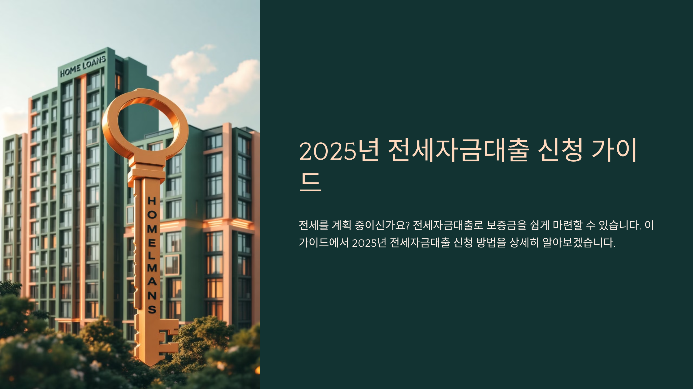 2025년 전세자금대출 신청 방법!