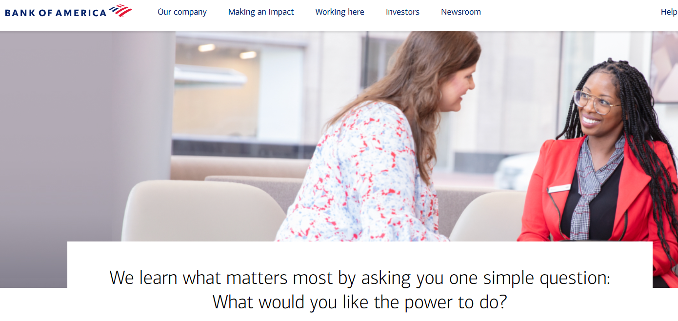 출처 : BofA 홈페이지. 홈페이지화면