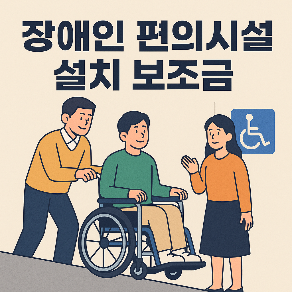 장애인 편의시설 설치 보조금 포스터 이미지