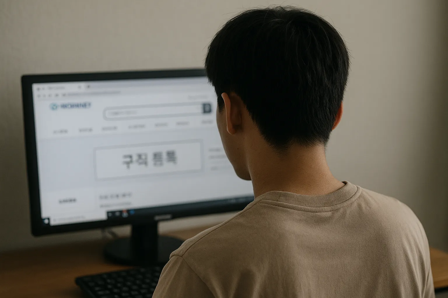 무직자 워크넷 구직 등록 장면