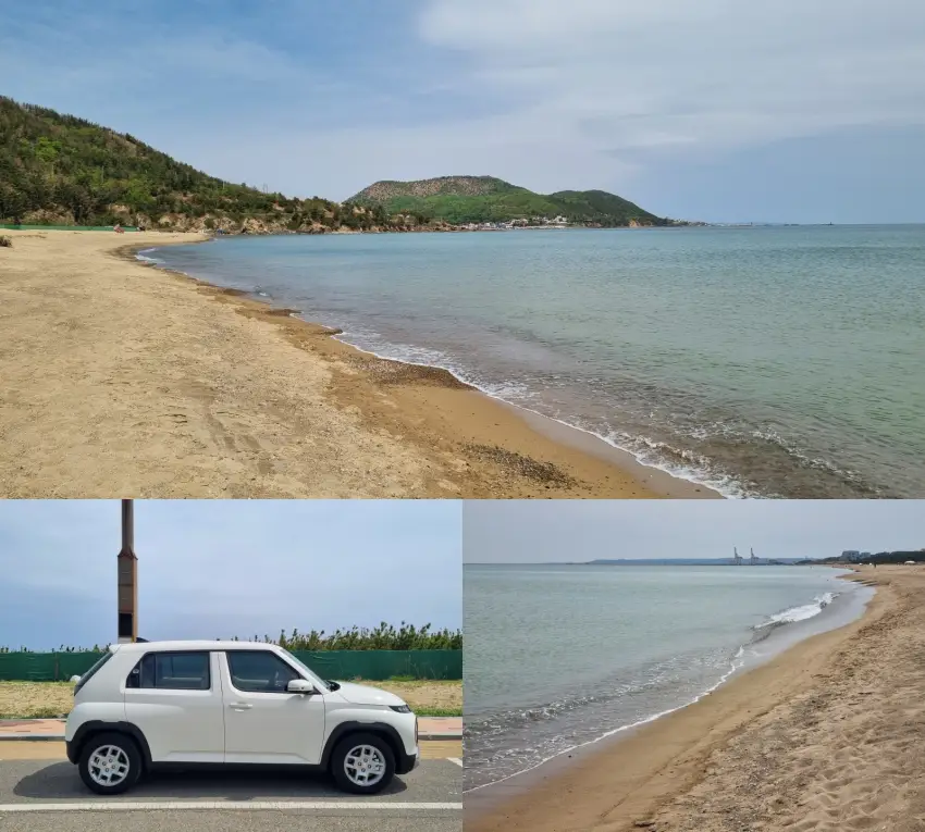 칠포해수욕장에 도착해 둘러본 모습입니다.