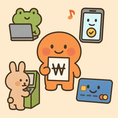 세금 문서 보는 캐릭터