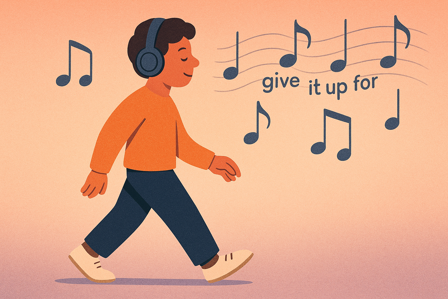 give it up for 관련 음악 일러스트