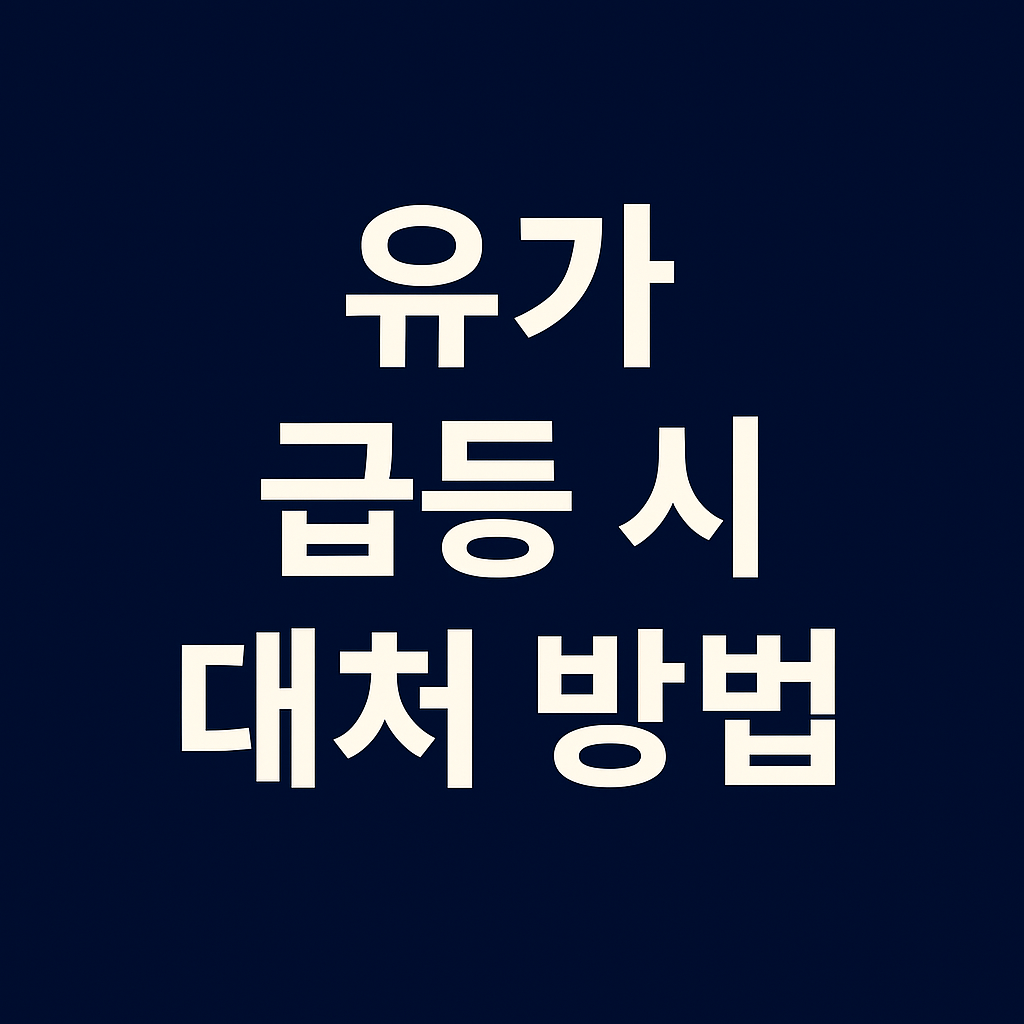 유가 급등 시 대처 전략