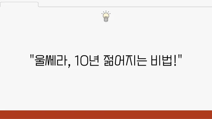 울쎄라 시술 전후 모습