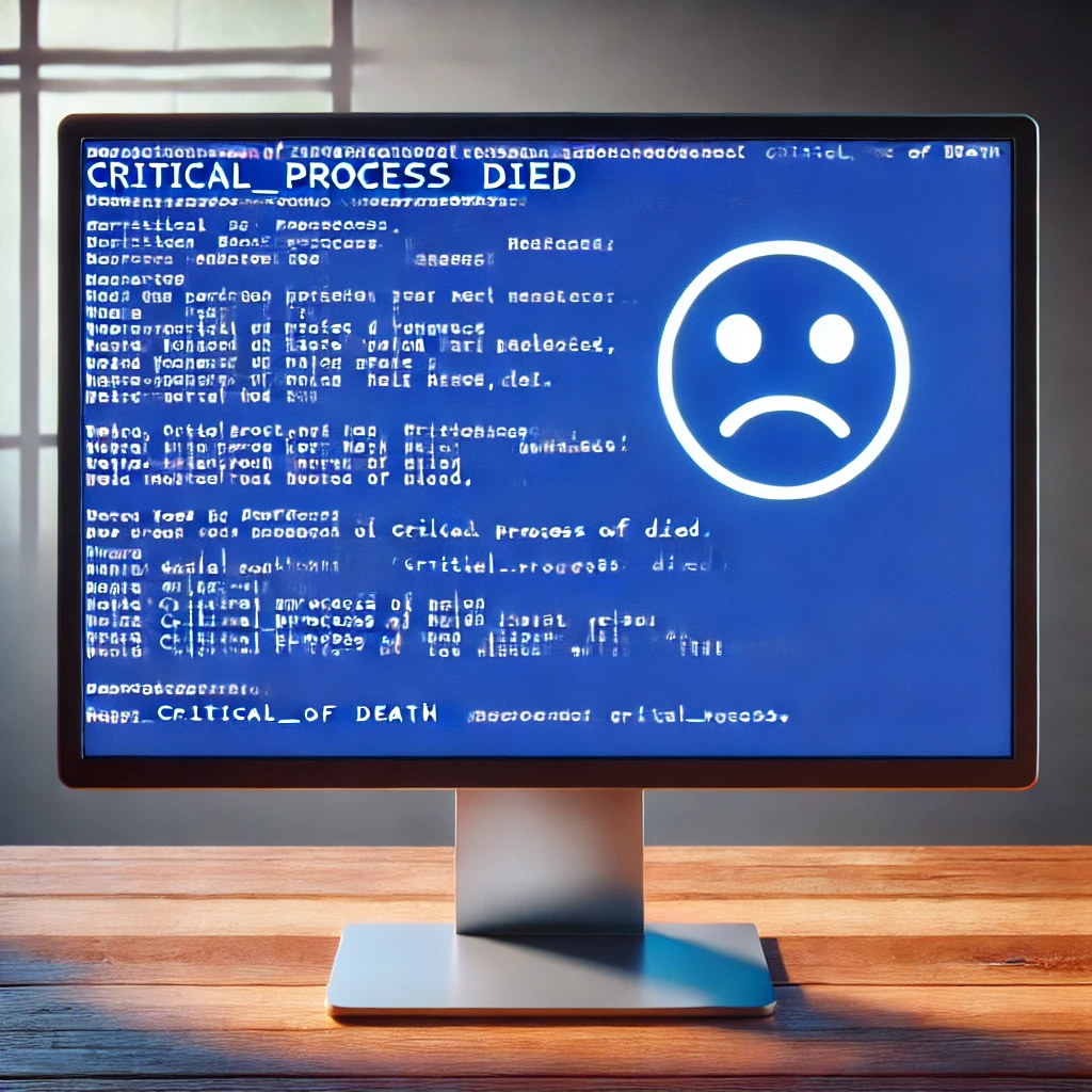 critical_process_died 블루스크린 해결방법