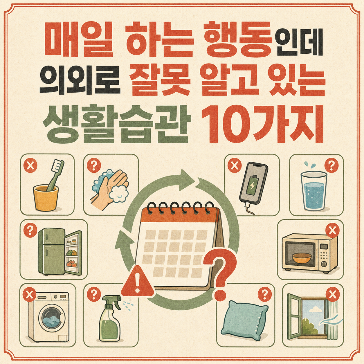 매일 하는 행동인데 의외로 잘못 알고 있는 생활습관 10가지