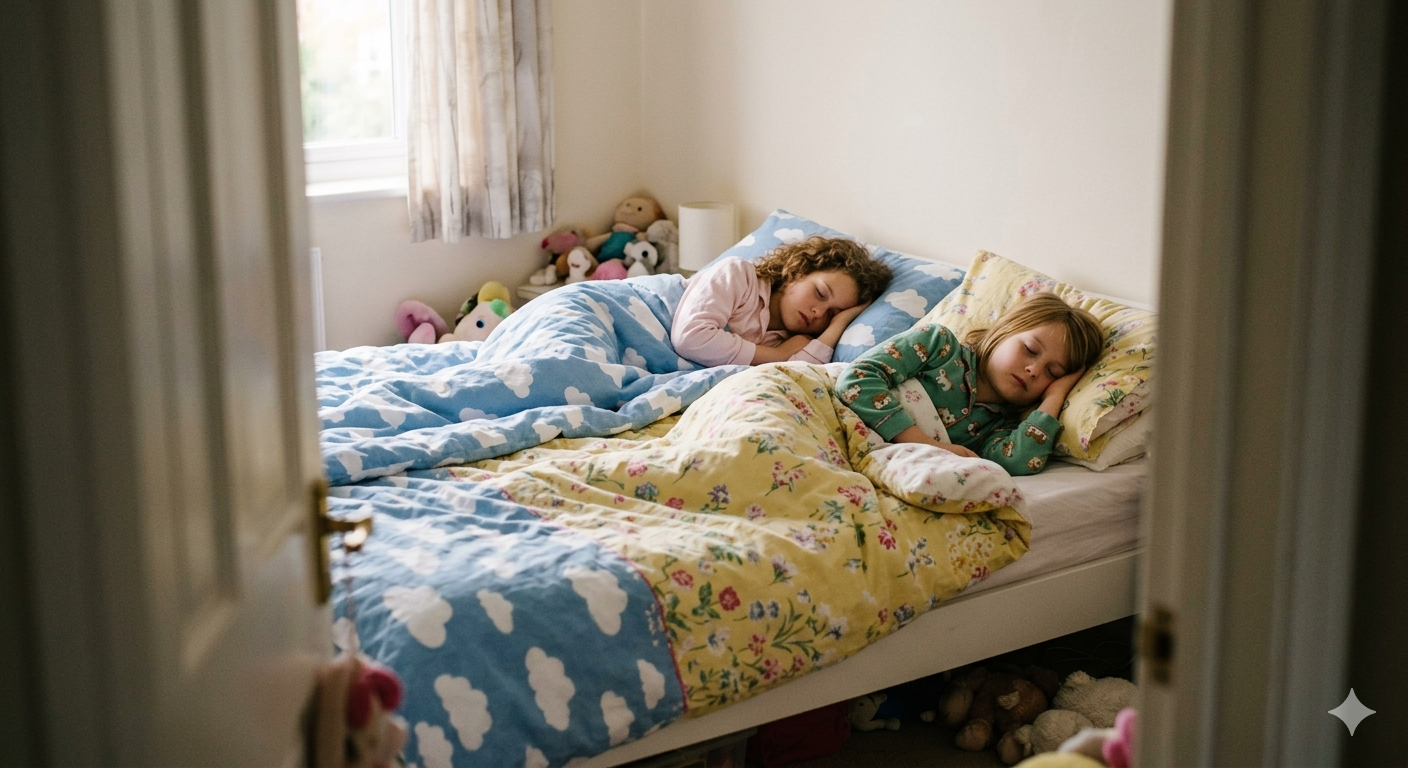 자고 있는 아이들 모습