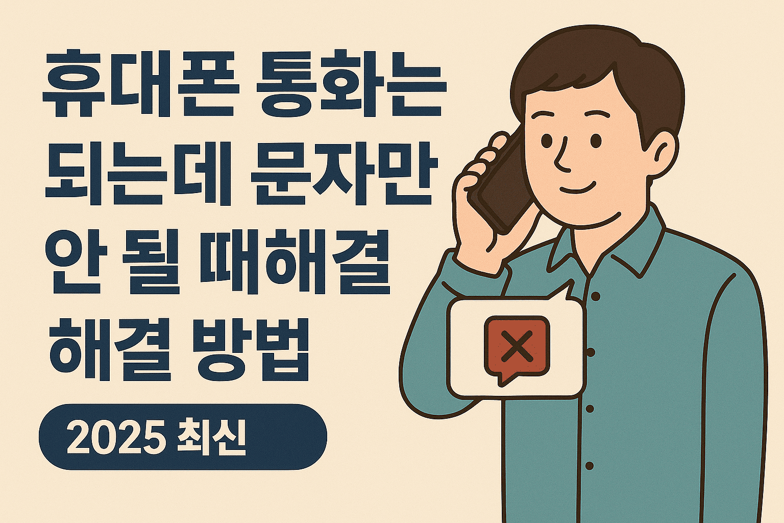 휴대폰 통화는 되는데 문자만 안 될 때 해결 방법 ❘ 2025 최신