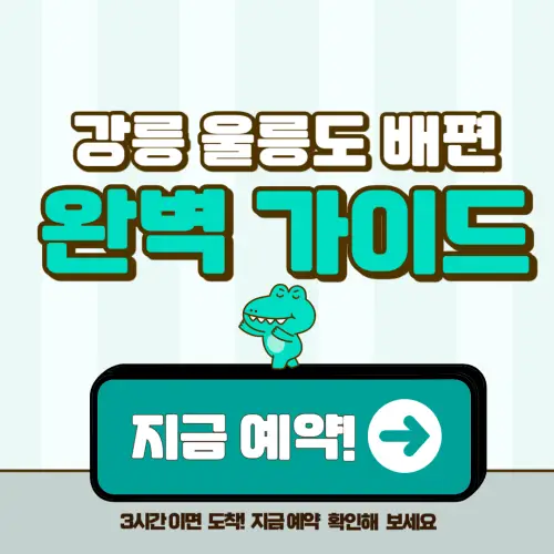 강릉 울릉도 배편 예약부터 시간표