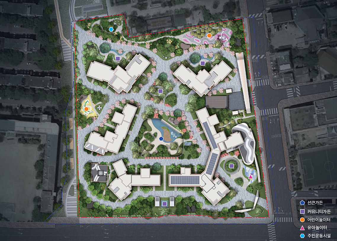 래미안 원펜타스 배치 조감도