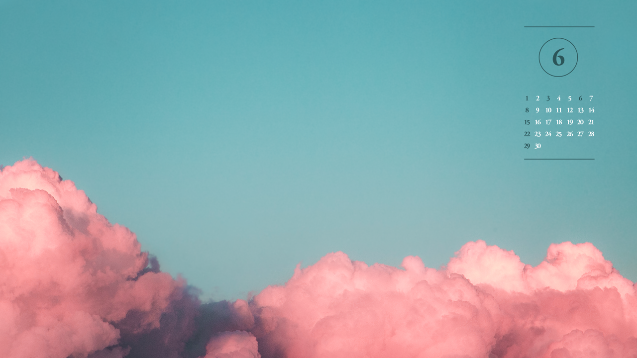 10 분홍 구름 A - 2025년6월 노트북배경화면